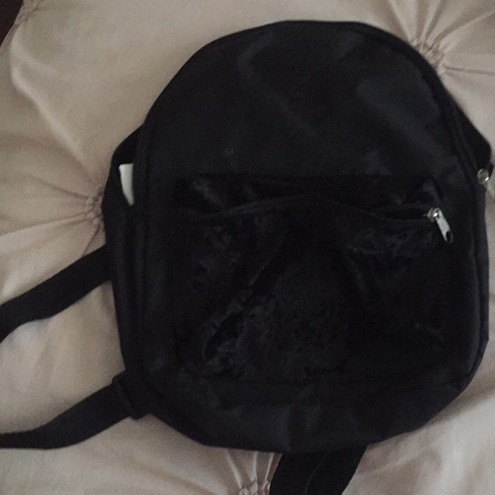 Black mini backpack